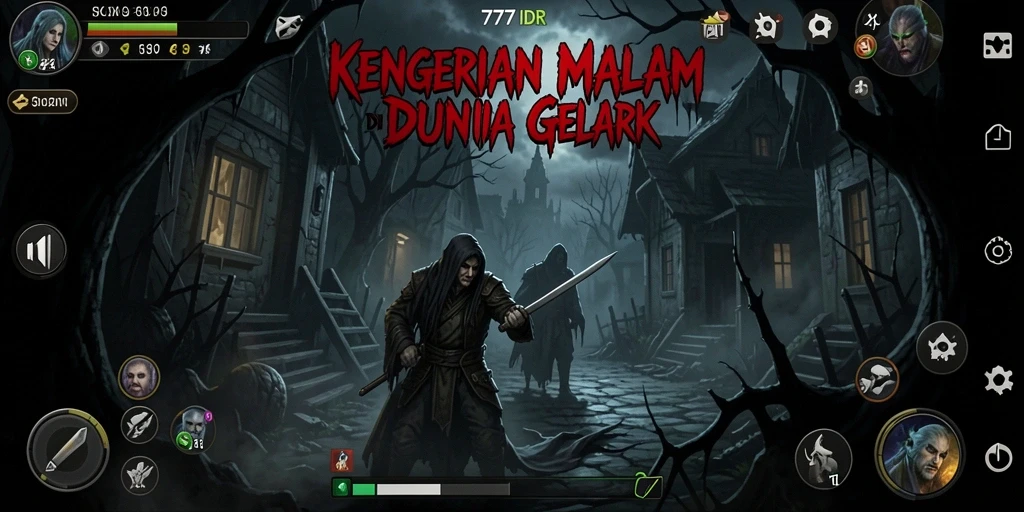 Gambaran menakutkan dalam permainan 777IDR dengan suasana Horror yang mencekam.
