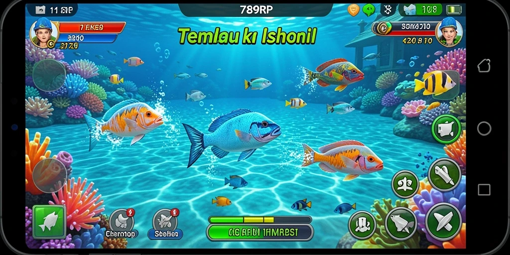 Screenshot gameplay 789RP menampilkan aksi menembak ikan yang seru.