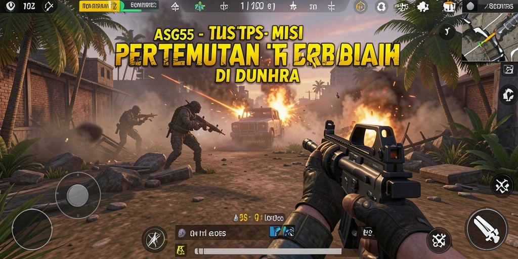 Tampilan gameplay mendebarkan dari ASG55 dalam aksi TPS.