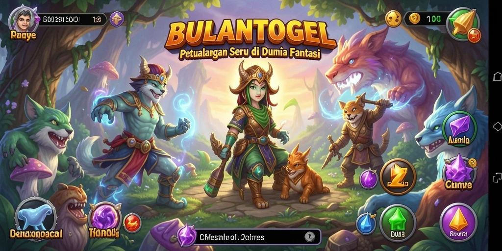 Screenshot gameplay BULANTOGEL menampilkan petualangan menegangkan di dunia fantasi.
