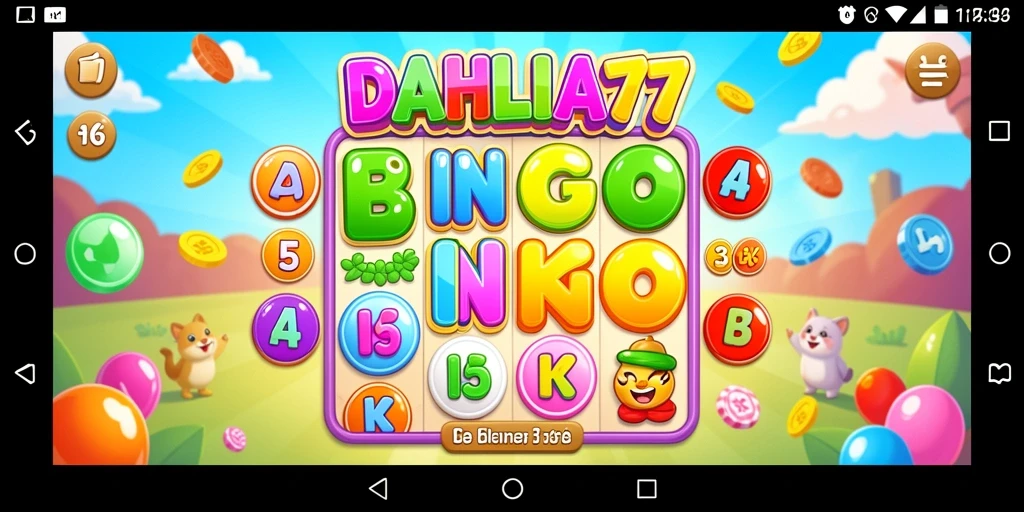 Menampilkan gameplay seru dalam permainan Bingo DAHLIA77.