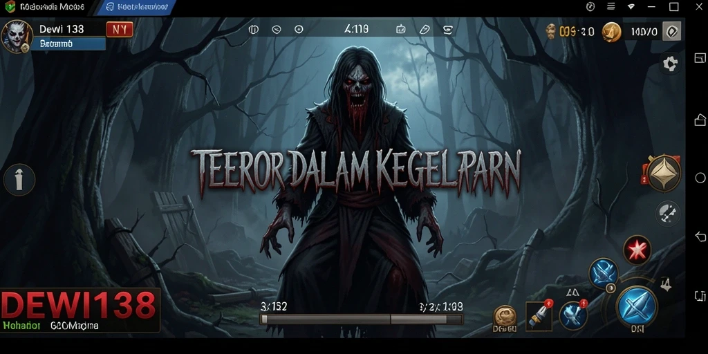 Tangkapan layar <strong>DEWI138</strong> menampilkan suasana mencekam dan grafis menakutkan dari gameplay.