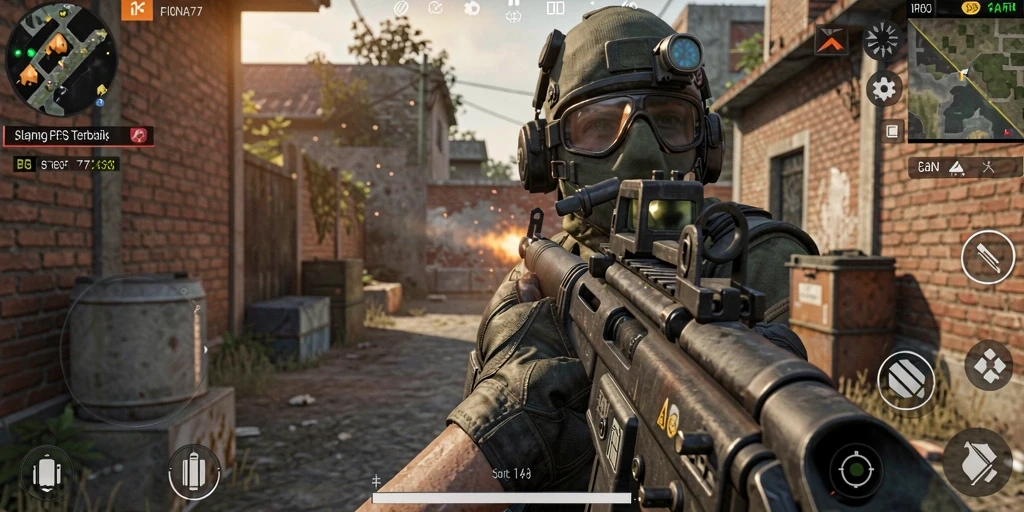 Tampilan mendebarkan dari gameplay intens FIONA77.