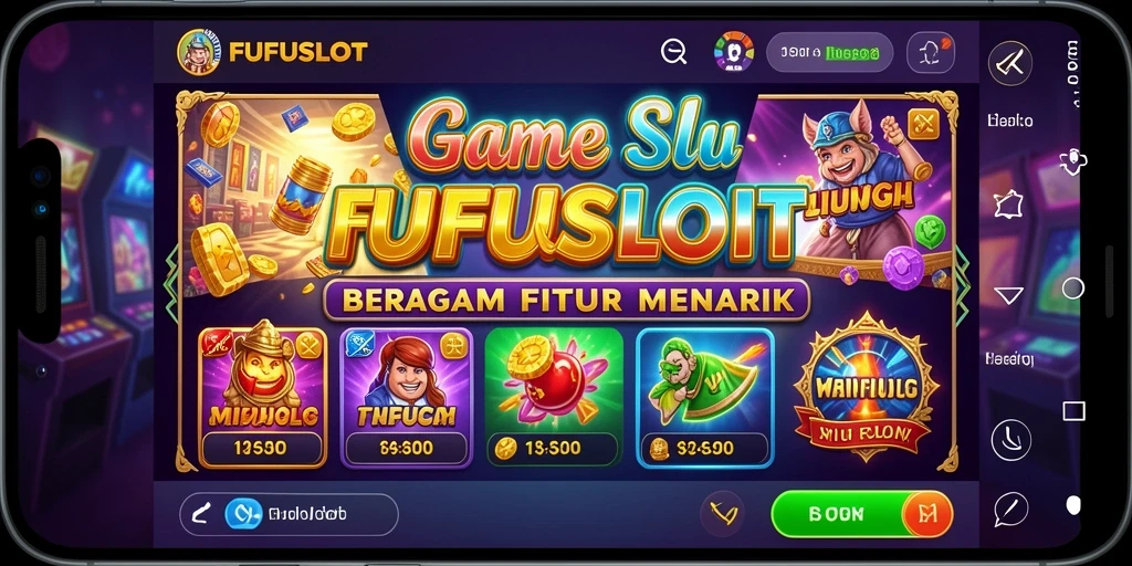 Screenshot FUFUSLOT menampilkan momen seru saat memenangkan slot.