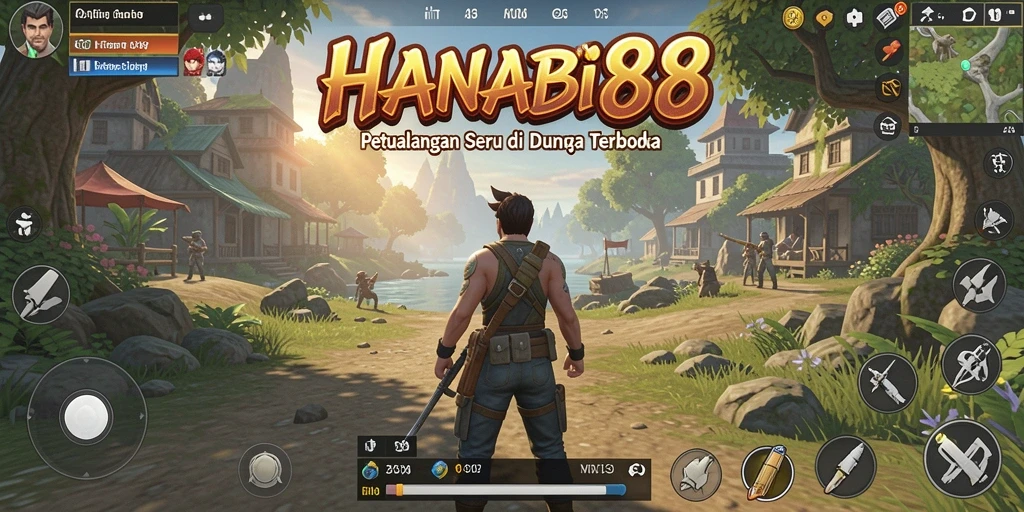 Tampilan gameplay seru di dunia terbuka HANABI88.