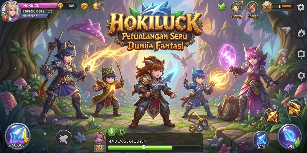 Tampilan gameplay menakjubkan dalam HOKILUCK yang penuh petualangan.