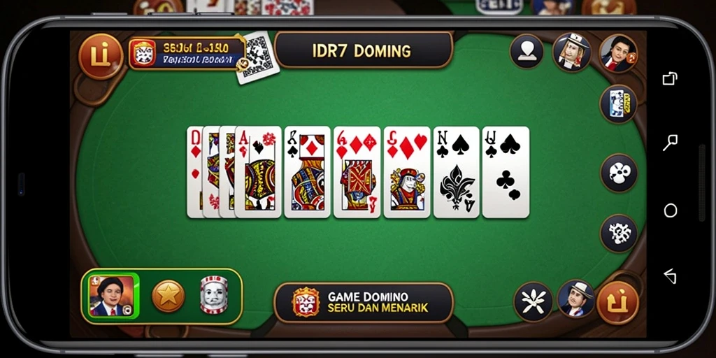 Tampilan gameplay seru dalam IDR77, permainan Domino yang menarik.