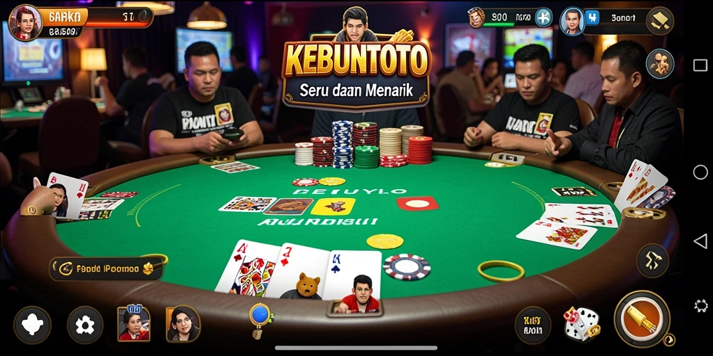 Screenshot menampilkan gameplay Poker yang mendebarkan.