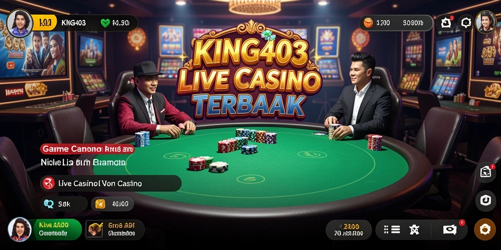 Tampilan permainan Live Casino yang mendebarkan dan interaktif.