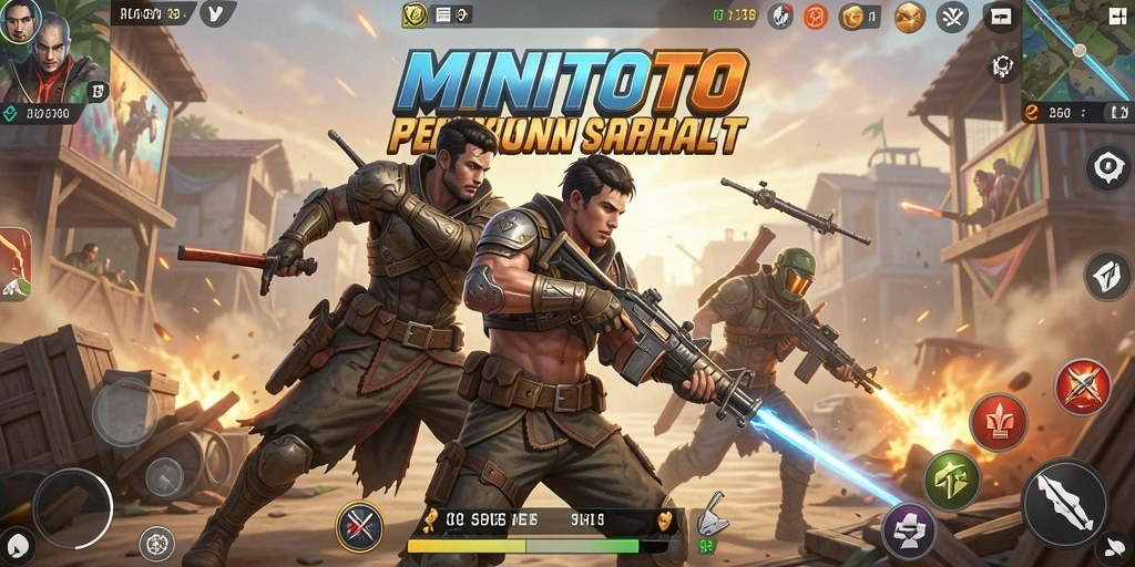 Tampilan gameplay seru di MINITOTO dengan pertempuran Battle Royale yang mendebarkan.