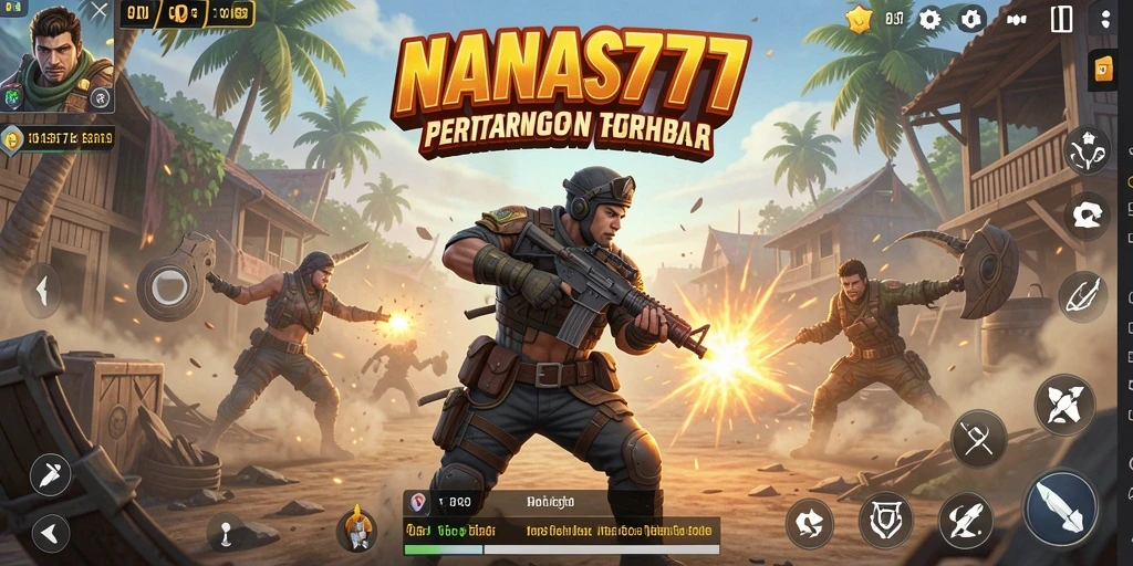 Gameplay seru di NANAS777, pertarungan Battle Royale yang mendebarkan.