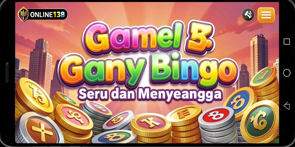 Tampilan screenshot utama ONLINE138 dengan gameplay Bingo yang seru.