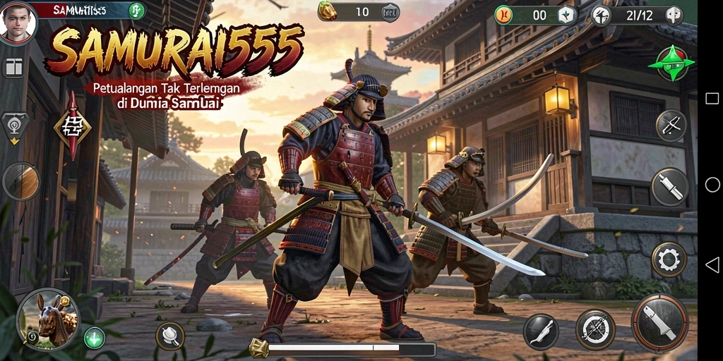Tampilan gameplay <strong>SAMURAI555</strong> yang menakjubkan dalam dunia petualangan samurai.