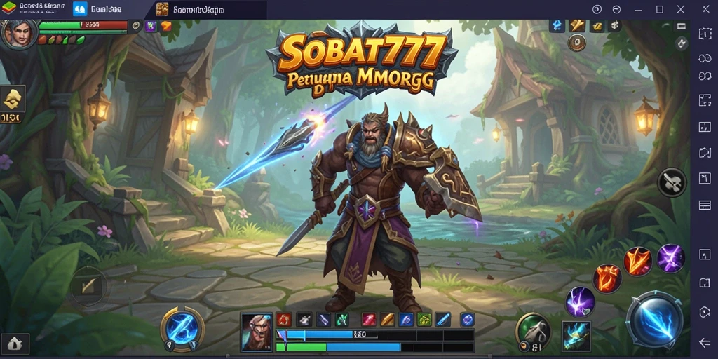Tampilan gameplay <strong>SOBAT777</strong> yang meliputi petualangan seru dan pertarungan epik.