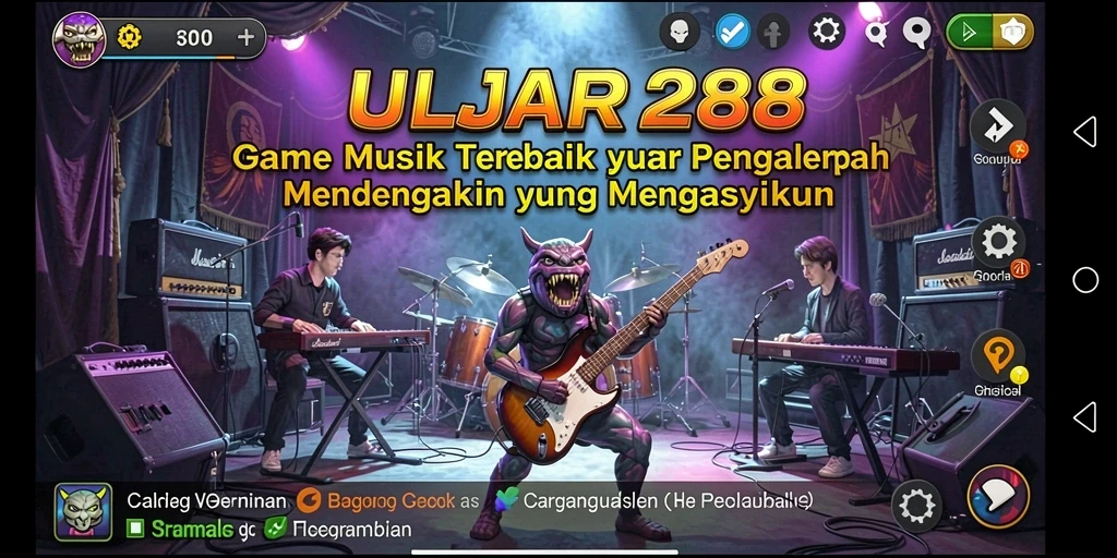 Screenshot ULAR288 menunjukkan pemain menikmati permainan Musik yang menyenangkan.